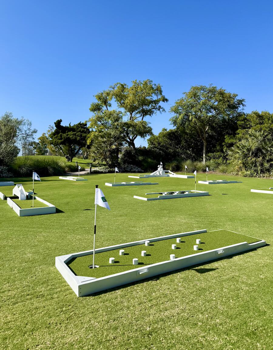 Custom mini golf course by Putt Putt Party Rentals