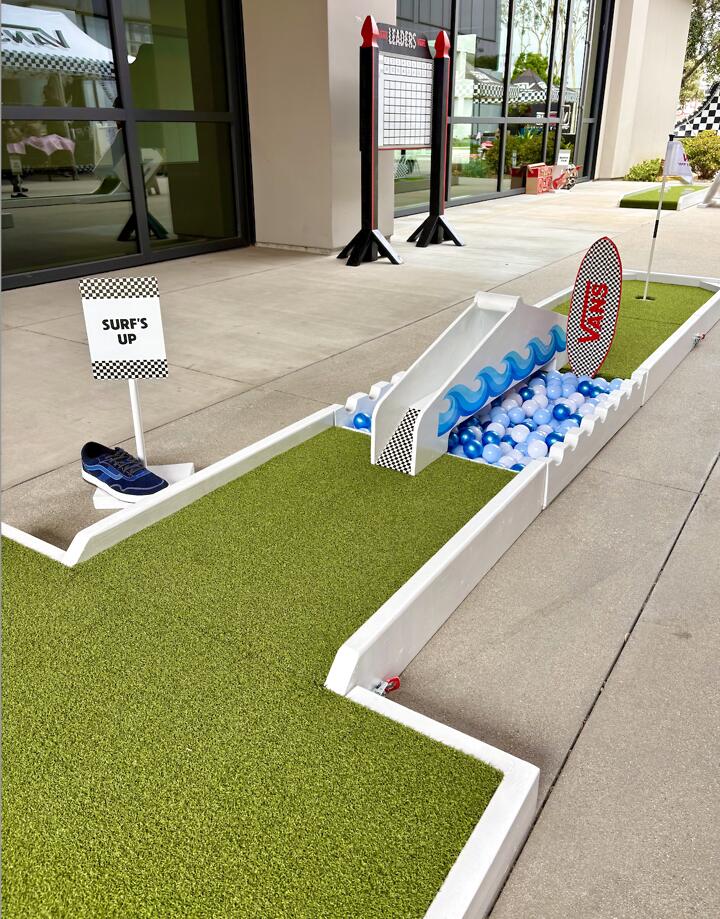Custom branded mini golf build