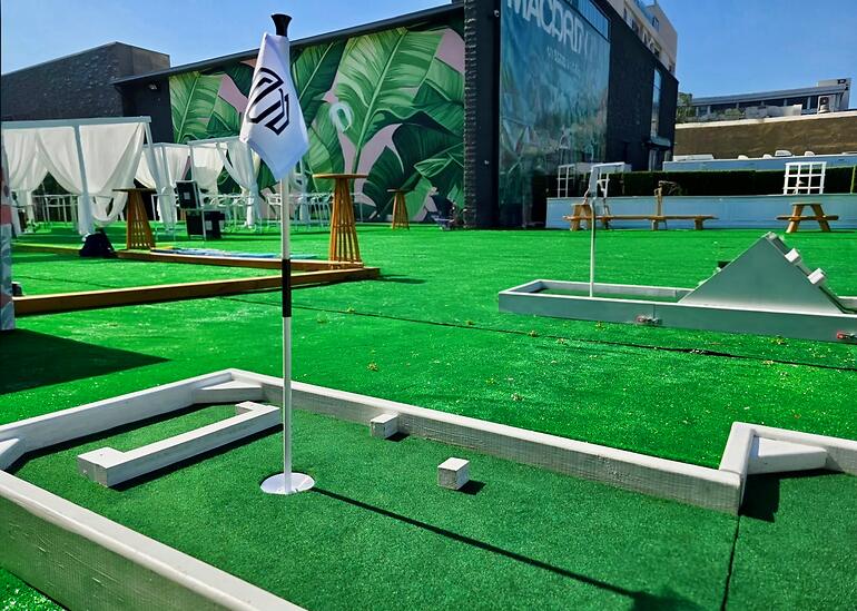 Custom mini golf event by Putt Putt Party Rentals