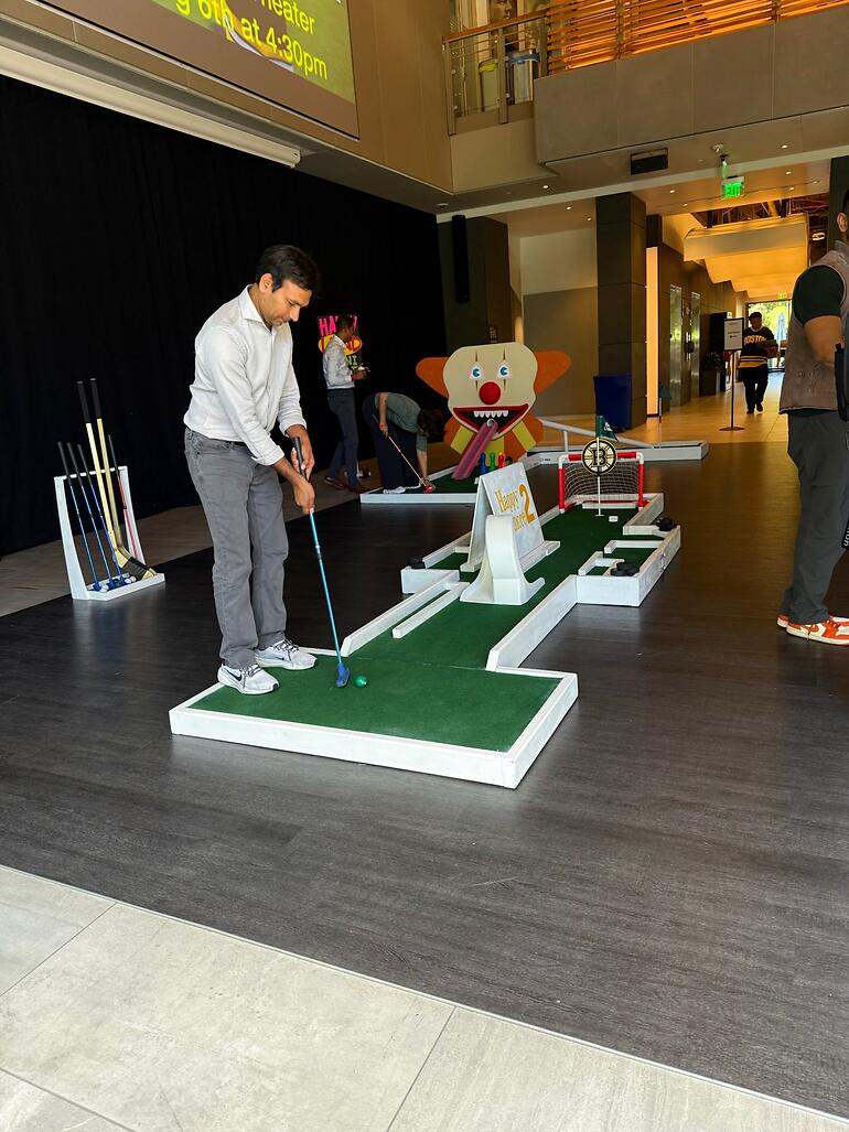 Custom mini golf event by Putt Putt Party Rentals