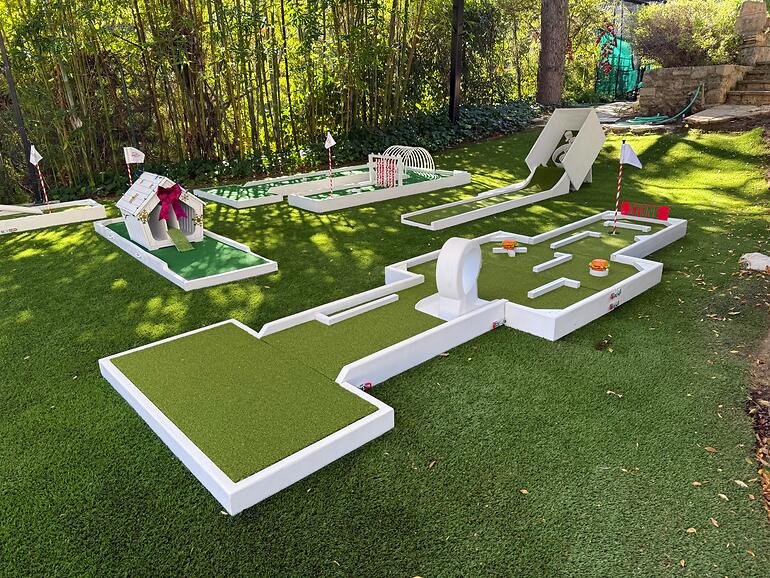 Custom mini golf event by Putt Putt Party Rentals