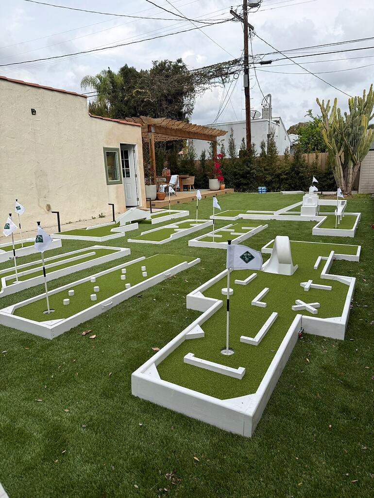 Custom mini golf event by Putt Putt Party Rentals