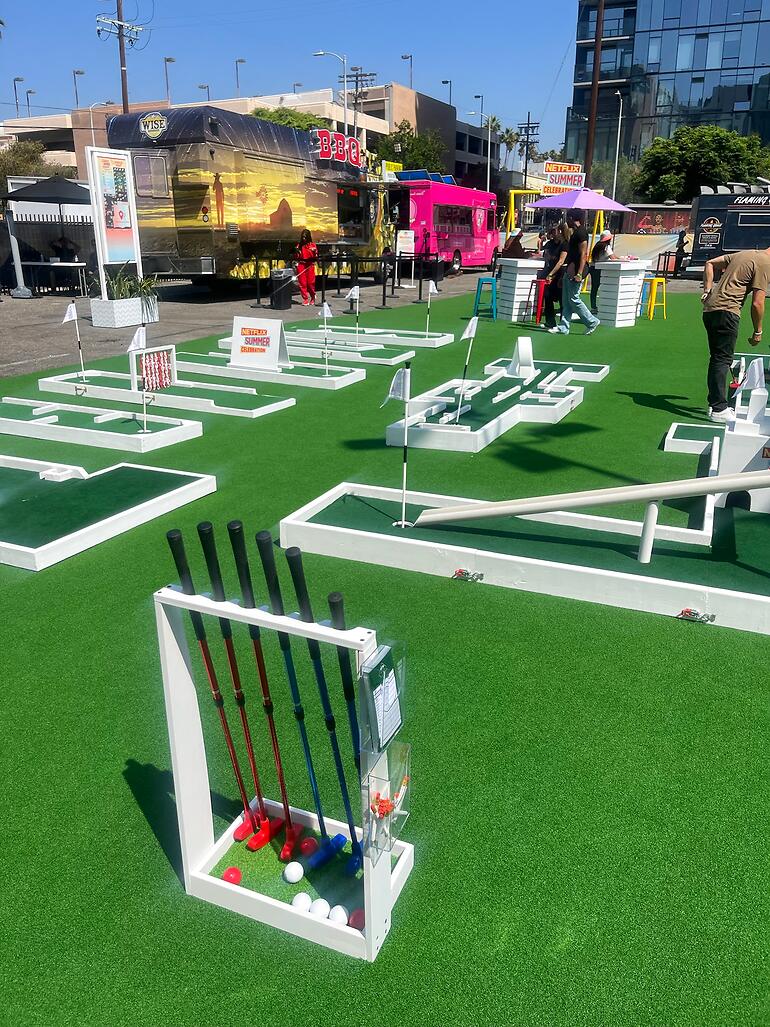 Custom mini golf event by Putt Putt Party Rentals
