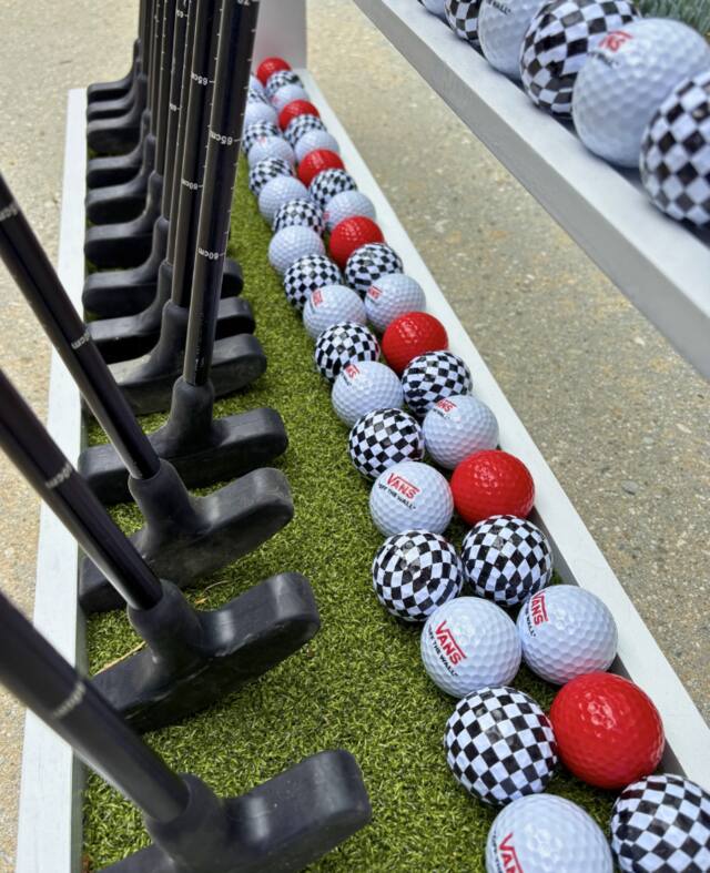 Branded golf balls detail