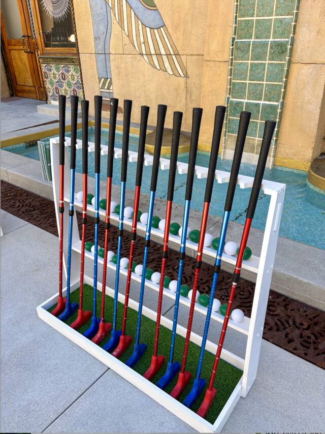 Branded putters display