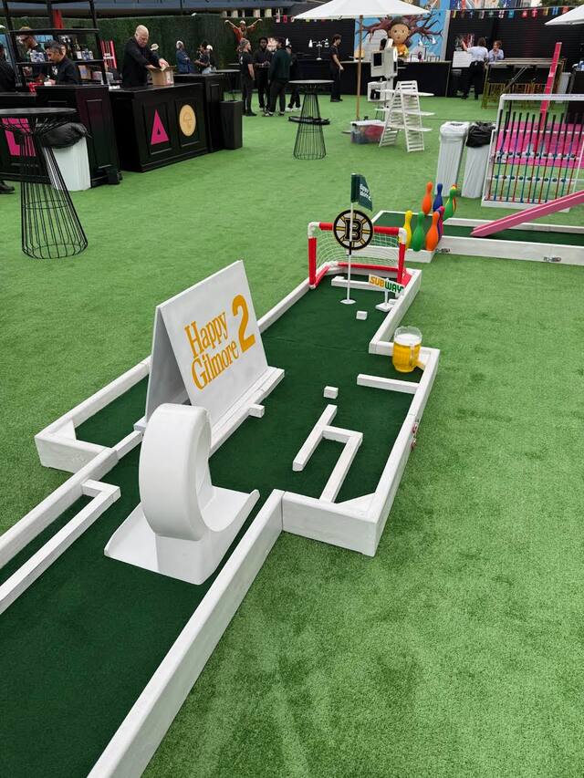 Rooftop mini golf activation